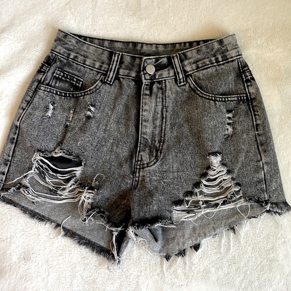 SHEIN Pants - SHEIN black jean shorts